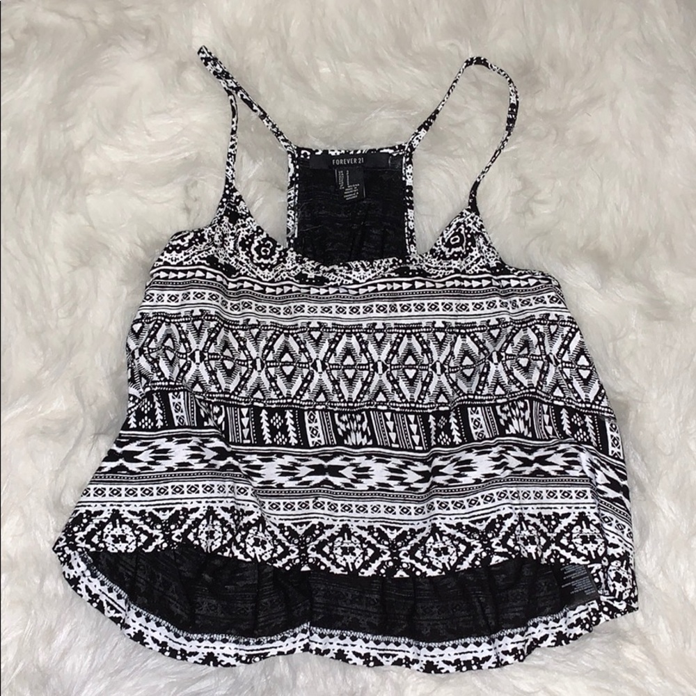 Aztec print crop top
